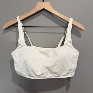Carve Designs White Ribbed‎ Swim Bra Top Size Large